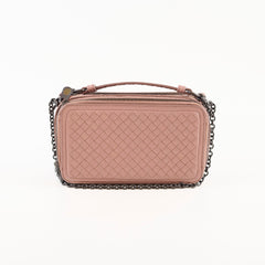 Bottega Veneta Intrecciato Double Zip Camera bag Dusty Pink