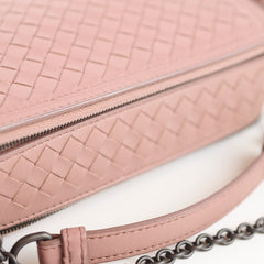 Bottega Veneta Intrecciato Double Zip Camera bag Dusty Pink