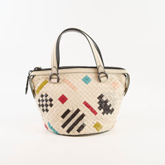 Bottega Veneta Abstract Tambura Crossbody Intrecciato Multicolor