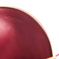 Bottega Veneta Round Intrecciato Crossbody Burgundy