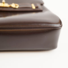 Gucci Vintage Horsebit Leather Bag Brown