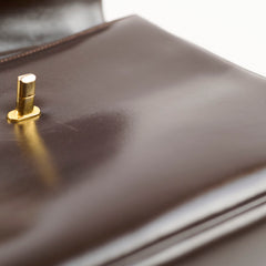 Gucci Vintage Horsebit Leather Bag Brown