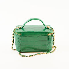 Chanel Small Vanity Case Green Crocodile-Embossed Calfskin (2026)