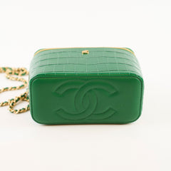 Chanel Small Vanity Case Green Crocodile-Embossed Calfskin (2026)