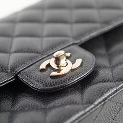 Chanel Medium Classic Double Flap Bag Caviar Black SHW