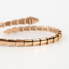 Bvlgari Serpenti Viper Bracelet 18k Rose Gold with Diamonds Size S