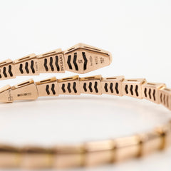 Bvlgari Serpenti Viper Bracelet 18k Rose Gold with Diamonds Size S
