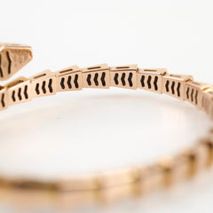 Bvlgari Serpenti Viper Bracelet 18k Rose Gold with Diamonds Size S