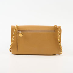 Chanel Vintage Timeless Wallet On Chain Caviar Beige 24K Gold