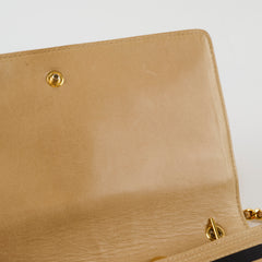 Chanel Vintage Timeless Wallet On Chain Caviar Beige 24K Gold