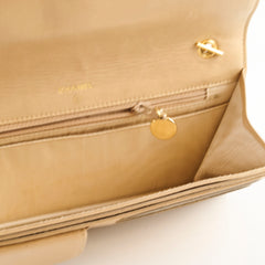 Chanel Vintage Timeless Wallet On Chain Caviar Beige 24K Gold