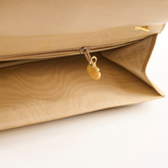 Chanel Vintage Timeless Wallet On Chain Caviar Beige 24K Gold