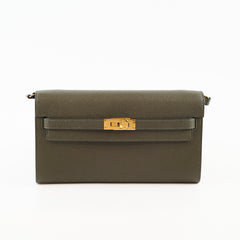 Hermes Kelly To Go Epsom Dark Green - Stamp Z