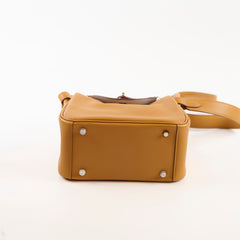 Hermes Mini Lindy Sesame Swift/ Blue Brume Verso Z Stamp