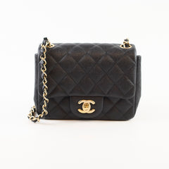 Chanel Mini Square Classic Flap Caviar Black