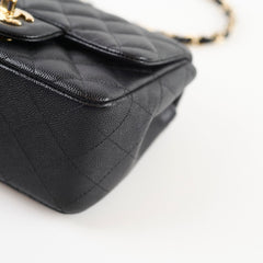 Chanel Mini Square Classic Flap Caviar Black