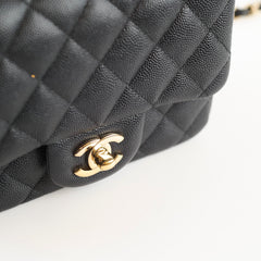 Chanel Mini Square Classic Flap Caviar Black