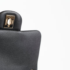 Chanel Mini Square Classic Flap Caviar Black
