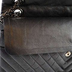 Chanel So Black Reissue 2.55 Flap Chevron Lambskin