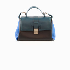 Bottega Veneta Medium Piazza Bag Petrol Green/Black/Blue
