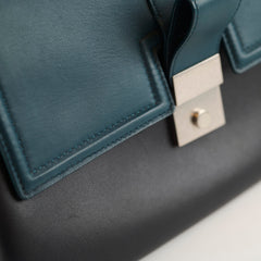 Bottega Veneta Medium Piazza Bag Petrol Green/Black/Blue