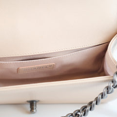 Chanel Old Medium Boy Chevron Caviar Pink Beige