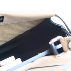 Fendi Medium Peekaboo I See U Braided Handle Calfskin Dove Grey