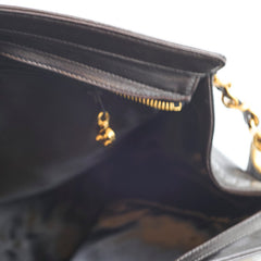 Chanel Vintage CC Chain Tote Lambskin Black 24k Gold