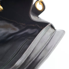 Chanel Vintage CC Chain Tote Lambskin Black 24k Gold