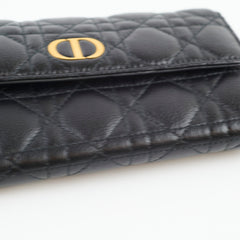 Christian Dior Caro Orchid Long Wallet Black