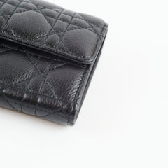 Christian Dior Caro Orchid Long Wallet Black