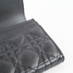 Christian Dior Caro Orchid Long Wallet Black