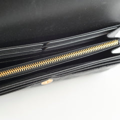 Christian Dior Caro Orchid Long Wallet Black