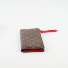 Louis Vuitton Long Wallet Monogram/Red