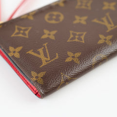Louis Vuitton Long Wallet Monogram/Red