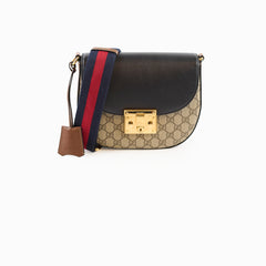 Gucci Padlock Medium GG Supreme Shoulder Bag Brown/Black