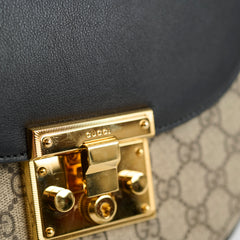 Gucci Padlock Medium GG Supreme Shoulder Bag Brown/Black