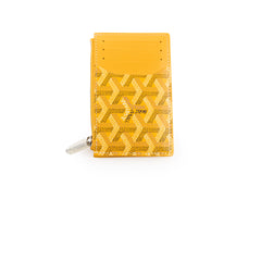 Goyard Bourbon Zipped Card Holder Goyardine Yellow