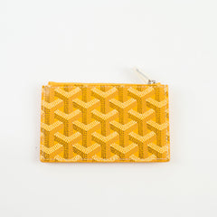 Goyard Bourbon Zipped Card Holder Goyardine Yellow