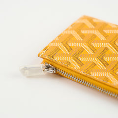 Goyard Bourbon Zipped Card Holder Goyardine Yellow
