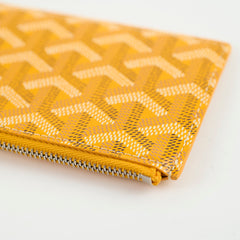 Goyard Bourbon Zipped Card Holder Goyardine Yellow