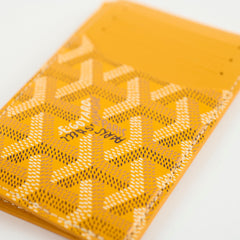 Goyard Bourbon Zipped Card Holder Goyardine Yellow