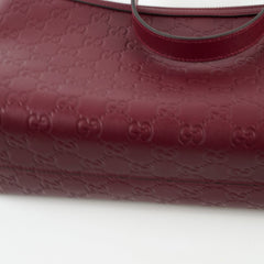 Gucci Medium GG Emblem Shoulder Bag Burgundy