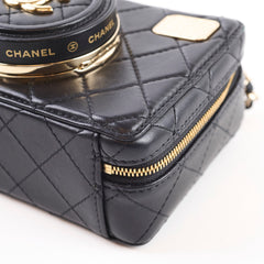 Chanel Coco Clip Camera Bag Quilted Lambskin Black Microchip