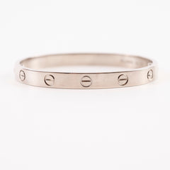 Cartier Love Bracelet Classic White Gold Size 16 2024