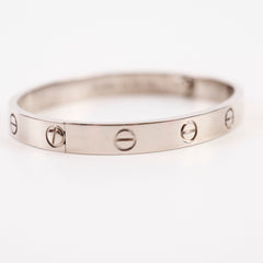 Cartier Love Bracelet Classic White Gold Size 16 2024