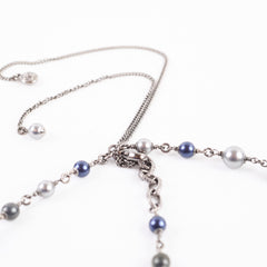 Chanel CC Beaded Crystal Double Strand Necklace