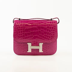 Hermes Constance 18 Alligator Mississippiensis Rose Sheherazade - Z Stamp