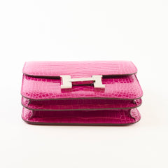 Hermes Constance 18 Alligator Mississippiensis Rose Sheherazade - Z Stamp