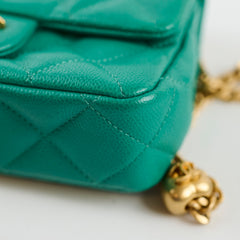 Chanel Mini Sweetheart Flap Green Caviar